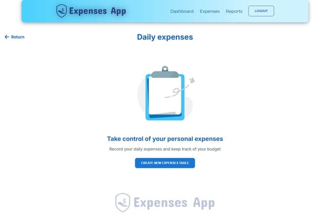 expenses app empty state